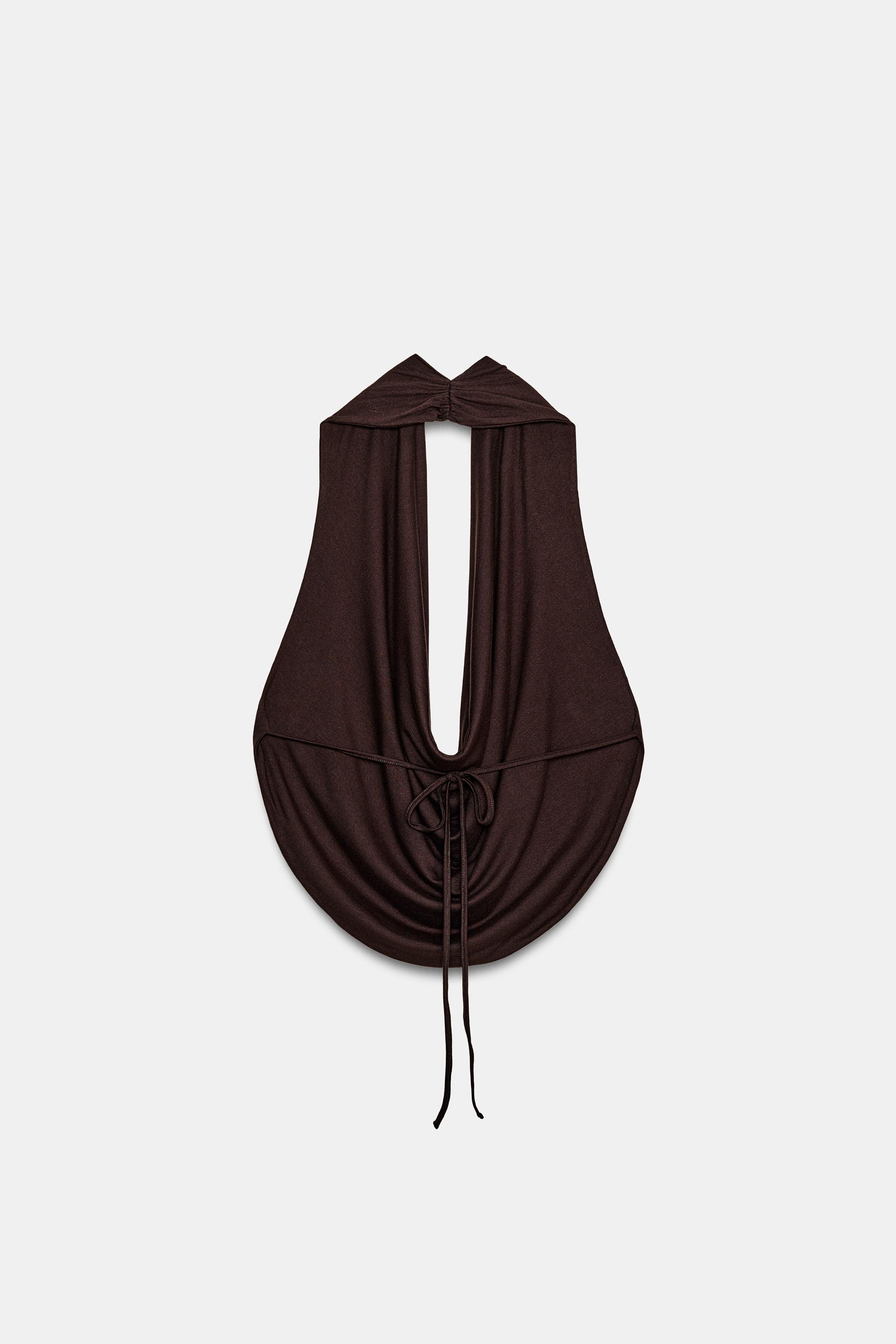 TOP HALTER DRAPÉ